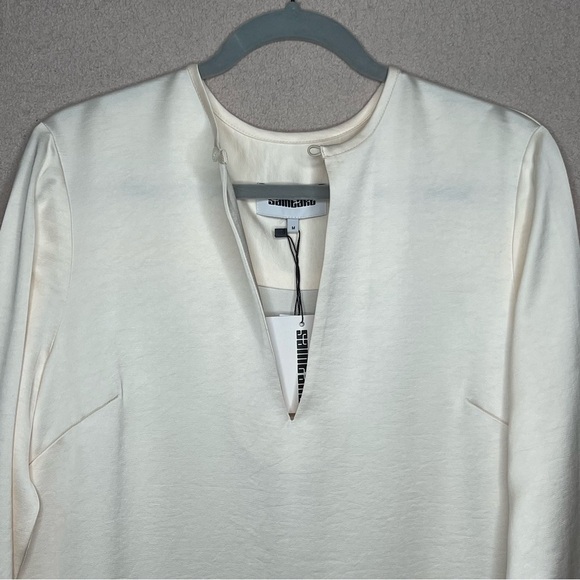 Saint Art Isabel Satin Long Sleeve Midi Dress-Champagne-Women’s M-Modest-NEW-NWT - Picture 5 of 15